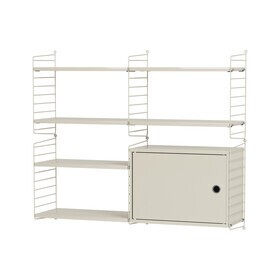 String - Étagère murale avec armoire 116x100x30cm