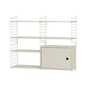 String - Wandplank met kastelement 116x100x30cm