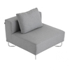 Softline - Lotus Sofa Center Element - grey/fabrics felt 620/WxHxD 98x82x98cm/incl. 1 cushion