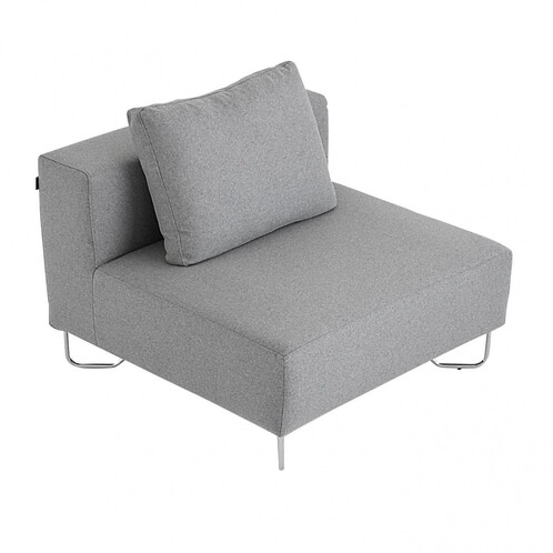 Softline - Lotus Sofa Center Element - grey/fabrics felt 620/WxHxD 98x82x98cm/incl. 1 cushion