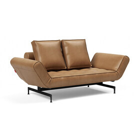 Innovation Living - Canapé-lit Ghia Laser tissu avec cuir 210x93cm