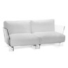 Kartell - Pop Outdoor tweezitter - wit/stof Sunbrella/weersbestendig/onderstel transparant/175x70x94cm
