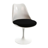 Knoll International - Tulip Chair Rotatable - white/with cushion/cover black Tonus 128