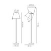 Artemide - Melampo Terra Floor Lamp - line drawing