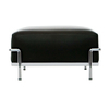 Cassina - Le Corbusier LC2 Stool Cassina - grafite black/frame chrome/leather LCX 13X414