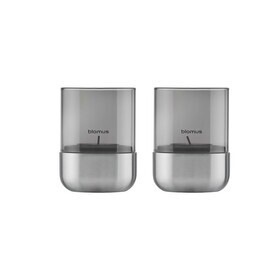 Blomus - Set de 2 photophore Calma acier inoxydable