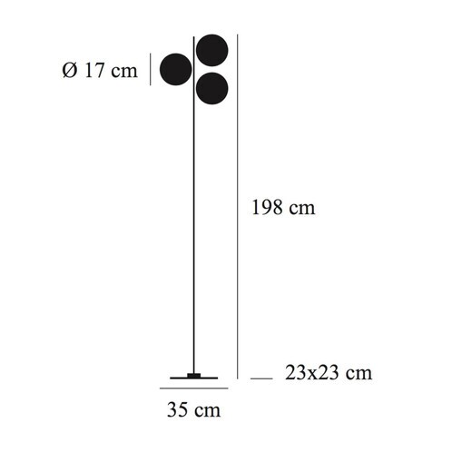 Catellani & Smith - Lederam F3 LED Stehleuchte - Strichzeichnung