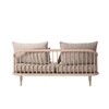 &tradition - FLY SC2 2-Sitzer Sofa - beige/Stoff Hot Madison 094/Gestell weiße geölte Eiche/inklusive Kissen