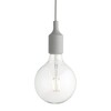 Muuto - E27 LED - Suspension - clair gris/2500K/160lm/ avec variateur/Ø12.5cm/avec ampoule LED