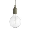 Muuto - E27 LED - Suspension - vert olive/2500K/160lm/ avec variateur/Ø12.5cm/avec ampoule LED
