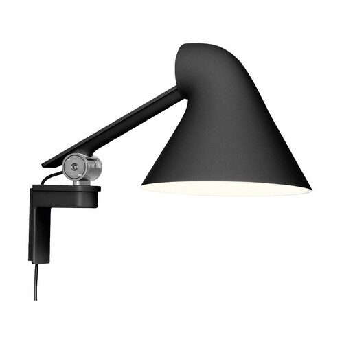 Louis Poulsen - NJP LED Wall Lamp - black/powder coated/2700K/529lm/short arm/LxWxH 14.9x6.3x22cm