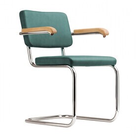 Thonet - S 64 PV Pure Materials sledestoel met armleuningen eik