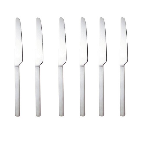 Alessi - Dry Table Knife Set Of 6 - stainless steel/glossy polished/L 22,2cm