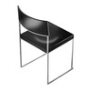 la palma - Cuba Chair Stackable - black/leather/seating upholstered