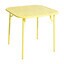 Petite Friture - Week-End Tisch 85x85cm - gelb RAL 1016/gekörnte Epoxidfarbe/H 75cm/für Innen- und Außenbereich geeignet