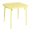 Petite Friture - Week-End - Table 85x85cm - jaune RAL 1016/peinture époxy grainée/H 75cm/pour usages indoor & outdoor
