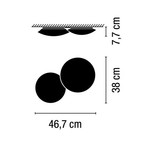 Vibia - Puck 2 LED Ceiling Lamp - line drawing