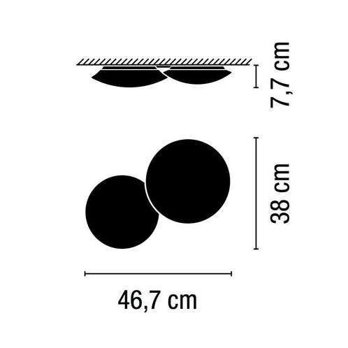 Vibia - Puck 2 LED Deckenleuchte - Strichzeichnung