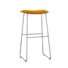 Cappellini - Hi Pad - Tabouret 80cm - jaune/étoffe Hallingdal 407D/piètement en acier inoxydable