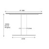 Gubi - 2.0 Dining Table Tisch Gestell Messing Ø130cm - Strichzeichnung
