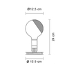 Flos - Lampadina Table Lamp - line drawing