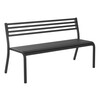 emu - Segno - Banc de jardin 168x59cm - gris fer antique/peint par poudrage/PxHxP 168x81x59cm