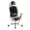 Wagner - AluMedic Limited S Office Chair - creme/cover leather/star base polished aluminium/with wheels for hard floors