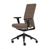 Vitra - ID Trim Citterio Office Chair With 2D Armrests - coffee light brown/frame basic dark/fabric Plano 80/with forward rake + seat depth regulation/with soft wheels
