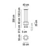Vibia - Wireflow 0303 LED Suspension lamp - line drawing