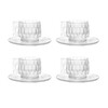 Kartell - Jellies Family Tasse mit Untertasse Set 4tlg. - transparent/transparent/4x Tasse H: 5,5cm/4x Unterteller H 1cm / Ø 12cm
