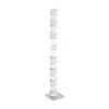 Opinion Ciatti - Ptolomeo Büchersäule 215 - weiß/Fuß edelstahl poliert/35 x 35 x 215 cm