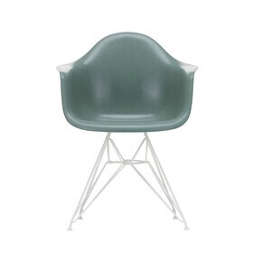 Vitra - Eames Fiberglass Armchair DAR Gestell weiß