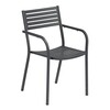 emu - Segno - Chaise de jardin avec accoudoirs - gris fer antique/peint par poudrage/PxHxP 52x84x53cm