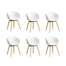 HAY - About a Chair AAC 22 2.0 armleunstoel gelakte eiken set van 6