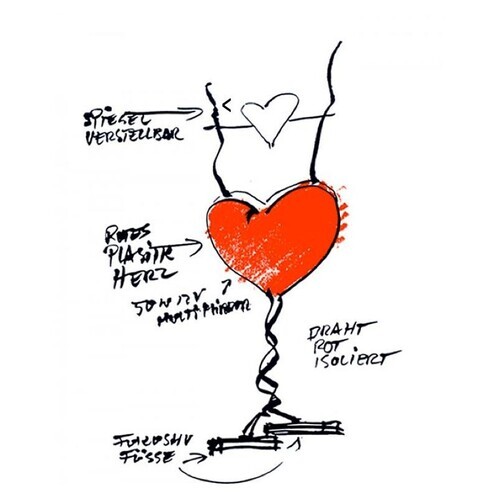 Ingo Maurer - One from the heart Tischleuchte