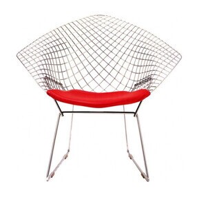 Knoll International - Bertoia Diamond Sessel mit Sitzkissen