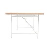 Richard Lampert - Eiermann 1 - Table avec châssis excentré - blanc/chants chêne/châssis blanc/Set de règlage de la hauteur de 3,5/200x90cm