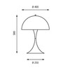 Louis Poulsen - Panthella - Lampe de table  - dessin au trait