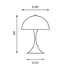 Louis Poulsen - Panthella Table - line drawing