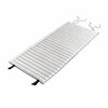 HAY Palissade gepolstertes Gartenliegenkissen mit gestepptem Design und Befestigungsbändern in Hellgrau. - Palissade Steppkissen 117x49,5cm