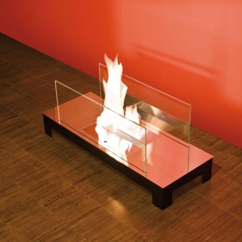 Radius - Floor Flame Kaminfeuer - edelstahl, transparent/Edelstahl