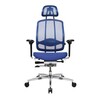 Wagner - AluMedic 10 Office Chair - dark blue/cover fabric/star base polished/with wheels for hard floors