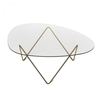 Gubi - Pedrera Table - transparent/frame brass/106x86x38cm