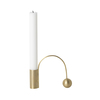 ferm LIVING - ferm LIVING Balance Kerzenhalter - messing/matt poliert/LxBxH 12.5x4.2x9cm