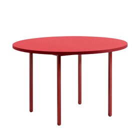 HAY - Two-Colour Dining Table Base Maroon Red Ø120cm