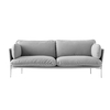 &tradition - Cloud LN3.2 3-Seater Sofa - light grey/fabric Steelcut trio 133/WxHxD 220x75x84cm/chrome legs