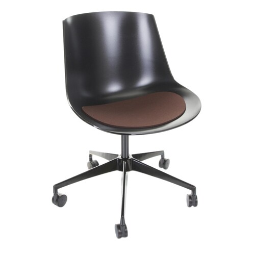 Hey-Sign - Hey-Sign Seat Mat Flow Chair anti-slip  - chocolate/felt/43.7 x 36 cm