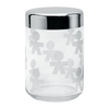 Alessi - Girotondo Kitchen Box - transparent/stainless steel/glossy polished/HxØ: 15,8x10,5 cm/Size 3
