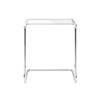 Thonet - B 97a - Table d'appoint - transparent / châssis chrome/verre optiwhite coupe de diamant/46x47x52cm