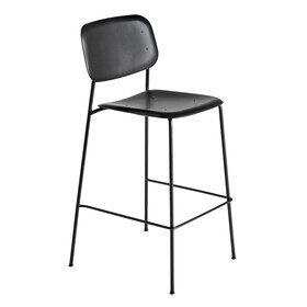 HAY - Tabouret de bar haut Soft Edge 95 structure acier noir